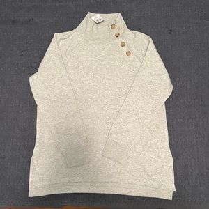 J. Crew Factory button-collar pullover sweatshirt